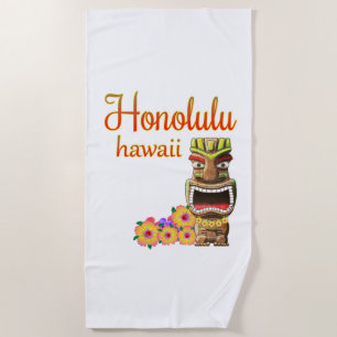 Lustiges Tiki Honolulu Hawaii Strandtuch