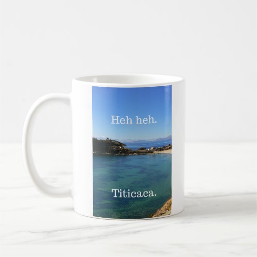 Lustiges Titicaca Kaffeetasse (Links)