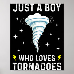 Lustiges Tornado-Geschenk für Jungen Kinder Hurrik Poster