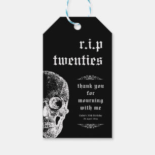 Lustiges Totenkopf-Geburtstagsdesign zum 30. mit ' Geschenkanhänger