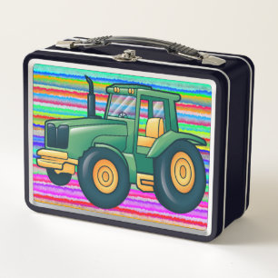 Lustiges Traktor-Cartoon-Design Metall Brotdose