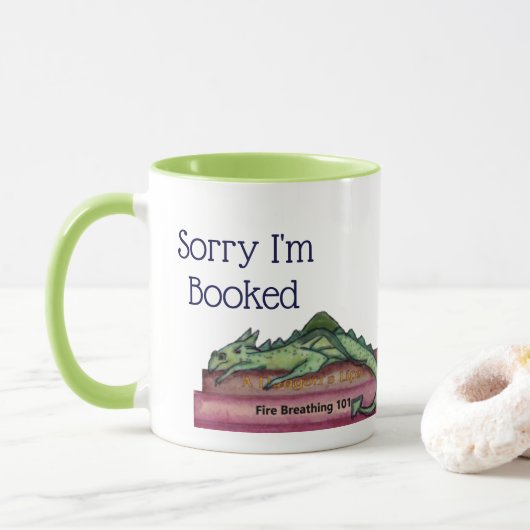 Lustiges trauriges bin ich gebuchte Drache-Tasse Tasse (Mit Donut)
