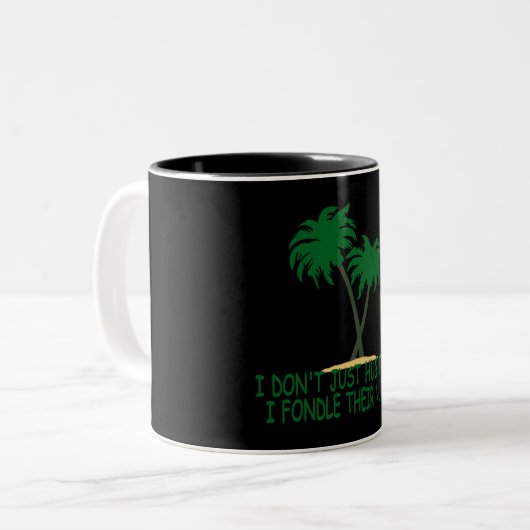 Lustiges treehugger zweifarbige tasse (Vorderseite Links)