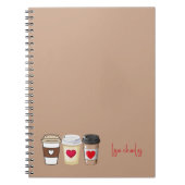 Lustiges Trendiges Kaffee Modernes Monogramm Notizblock (Vorderseite)