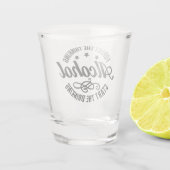 Lustiges Trinken Schnapsglas (Rückseite)