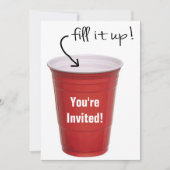 Lustiges trinkendes leeres Schalen-Schnaps-Party Einladung (Vorderseite)