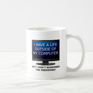 Lustiges Trinkgefäß Lebenspasswort Kaffeetasse