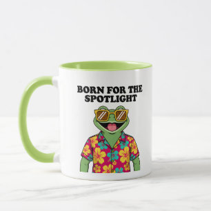 Lustiges tropisches Frosch Hawaii Hemd Design Tasse