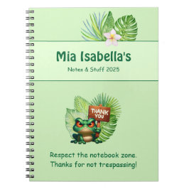 Lustiges tropisches Frosch-Notizbuch - Anpassbar  Notizblock