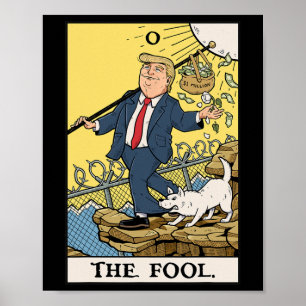 Lustiges Trump Der Narr Tarotkarten-Shirt Lustiges Poster