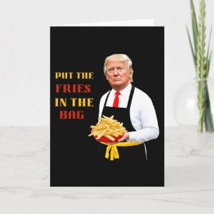 Lustiges Trump Fast Food Steckt Die Pommes In Den  Karte