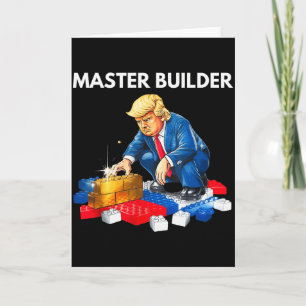 Lustiges Trump Master Builder Bausteine Geschenk Karte
