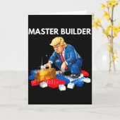 Lustiges Trump Master Builder Bausteine Geschenk  Karte (Gelbe Blume)