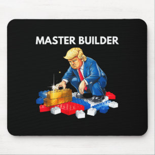 Lustiges Trump Meister Erbauer Bausteine Geschenk Mousepad