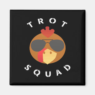 Lustiges Truthahn-Gesicht-Trott-Kommando Thanksgiv Magnet