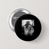 Lustiges Truthahn-Selfie Schwarz-Weiß Thanksgiving Button (Vorne & Hinten)