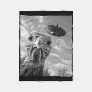 Lustiges Truthahn-Selfie-Ufo-Thanksgiving  Fleecedecke