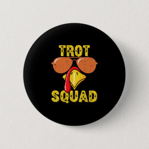 Lustiges Truthahn-Trott-Team Thanksgiving-Shirt fü Button