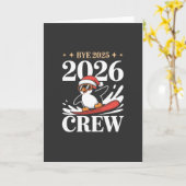 Lustiges Tschüss 2025 2026 Crew Neujahr Freunde Gr Karte (Gelbe Blume)