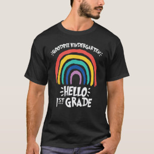 Lustiges TSCHÜSS KINDERGARTEN HALLO 1. KLASSE Lehr T-Shirt