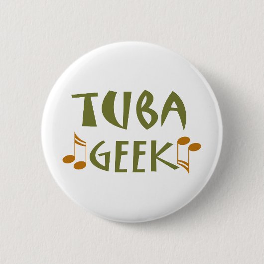 Lustiges Tuba-Aussenseiter-Geschenk Button (Vorderseite)