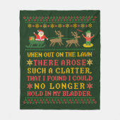 Lustiges Twas die Nacht vor dem Weihnachten Fleecedecke (Vorderseite)