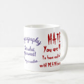 Lustiges Typografie-Geschenk. Kundenspezifischer Kaffeetasse (VorderseiteRechts)