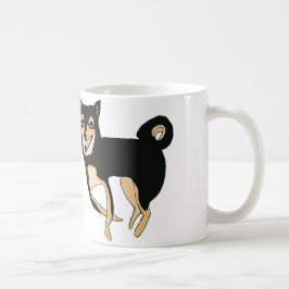 Lustiges u. niedliches Schwarzes und HundeTasse Kaffeetasse