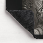Lustiges überrascht Ed Katze Selfie mit Bigfoot Sa Mousepad (Ecke)