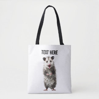 Lustiges überrascht schockiertes Opossum Tasche