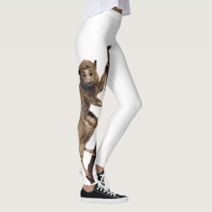 Lustiges überraschtes Lemur-Affe-Tierpräparat Leggings