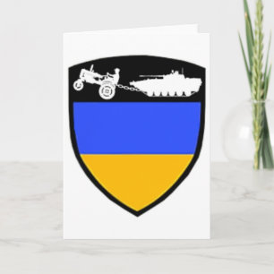 Lustiges Ukraine-Bauer-Traktor-Schlepptank-Meme Karte