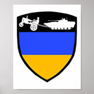Lustiges Ukraine-Bauer-Traktor-Schlepptank-Meme  Poster