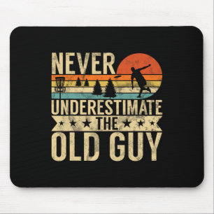 Lustiges Ultimate Frisbee Der alte Kerl Disc Golf  Mousepad