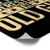 Lustiges Ultimate Frisbee Der Alte Mann Disc Golf Poster (Ecke)