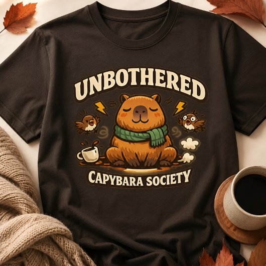 Lustiges Unbothered Capybara-Gesellschaft T-Shirt