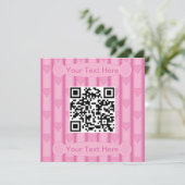 Lustiges und Fancy Herz QR Code Einladung (Stehend Vorderseite)