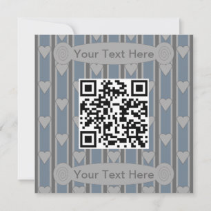 Lustiges und Fancy Herz QR Code Einladung