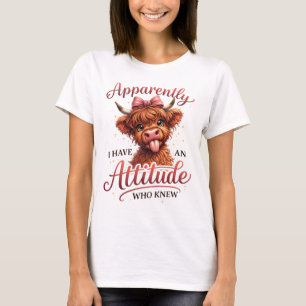 Lustiges und süßes Highland-Cow-T-Shirt-Design T-Shirt