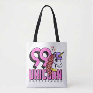 Lustiges und süßes Tier mit Hut 99 Prozent Einhorn Tasche