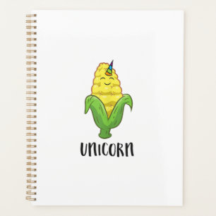 Lustiges Uni Corn Einhorn Maisliebhaber Maisbauer Planer