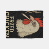 Lustiges Unkraut-Meme Brathähnchen Rauchen Fleecedecke (Vorderseite (Horizontal))
