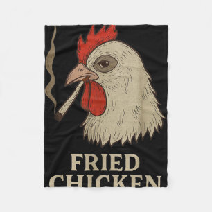 Lustiges Unkraut-Meme Brathähnchen Rauchen Fleecedecke