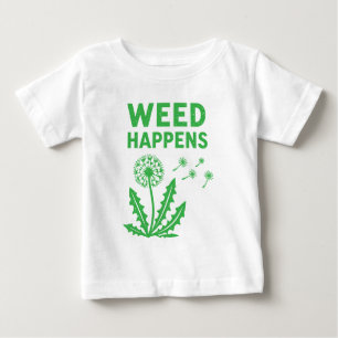 Lustiges Unkraut passiert Vintage Löwenzahn Tinten Baby T-shirt