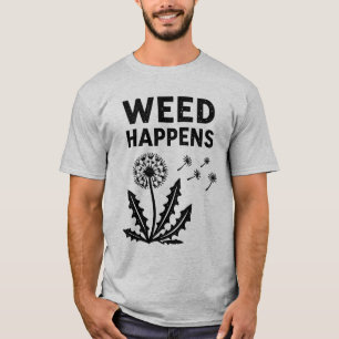 Lustiges Unkraut passiert Vintage Löwenzahn Tinten T-Shirt