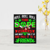Lustiges Unkraut T Liebhaber Roll Joint Freund Rau Karte (Gelbe Blume)