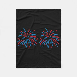 Lustiges Usa-Feuerwerk Paar Nur Hier Für Das Feuer Fleecedecke
