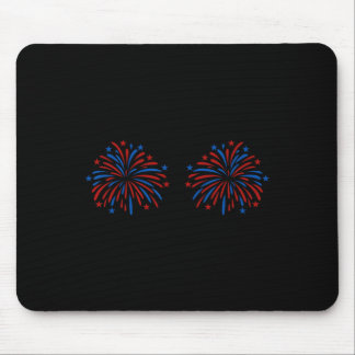 Lustiges Usa-Feuerwerk Paar Nur Hier Für Das Feuer Mousepad