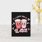 Lustiges Valentins-Shirt Ich Liebe Dich Ein Latte- Karte (Gelbe Blume)