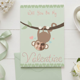 Lustiges Valentinskarte mit Foto von einem Affen Feiertagskarte